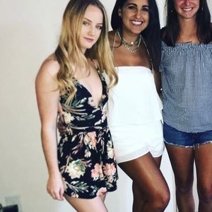 Floral print Windsor romper